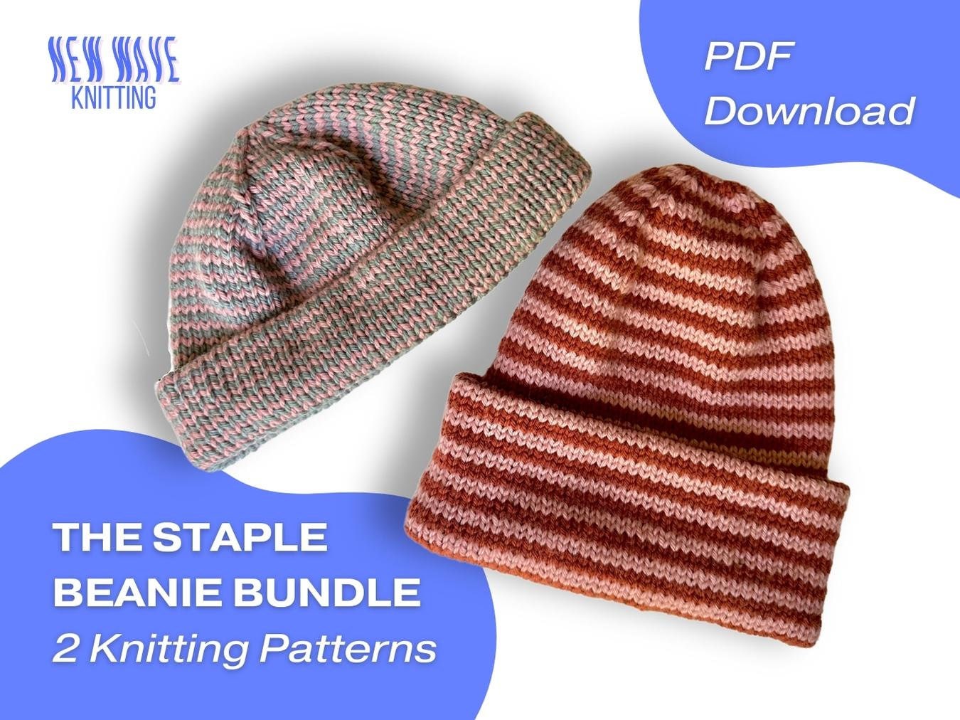 knitting patterns for the short and tall staple beanies